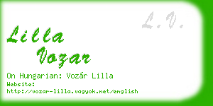 lilla vozar business card