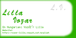 lilla vozar business card